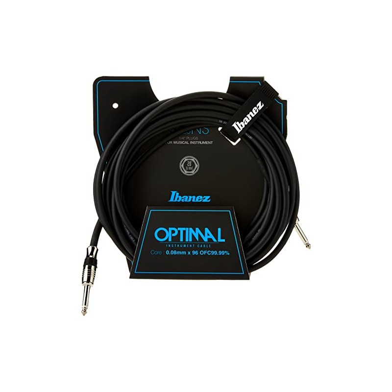 Ibanez NS20 2 Straight Plugs Guitar Instrument Cable, 20 ft