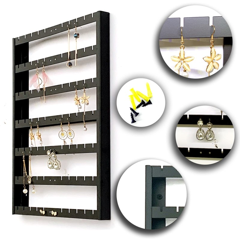 Codant Earring Holder Organizer,7 Layer Wall Mounted Ear Stud Display