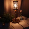 Metal lampshade, circular pattern cylindrical wrought iron small lampshade hollow