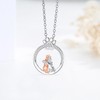 CHENGHONG Dog Necklace 925 Sterling Silver Chain with Dog Pendant