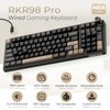 RK ROYAL KLUDGE R98 Pro Wired Mechanical Keyboard, 96% Creamy