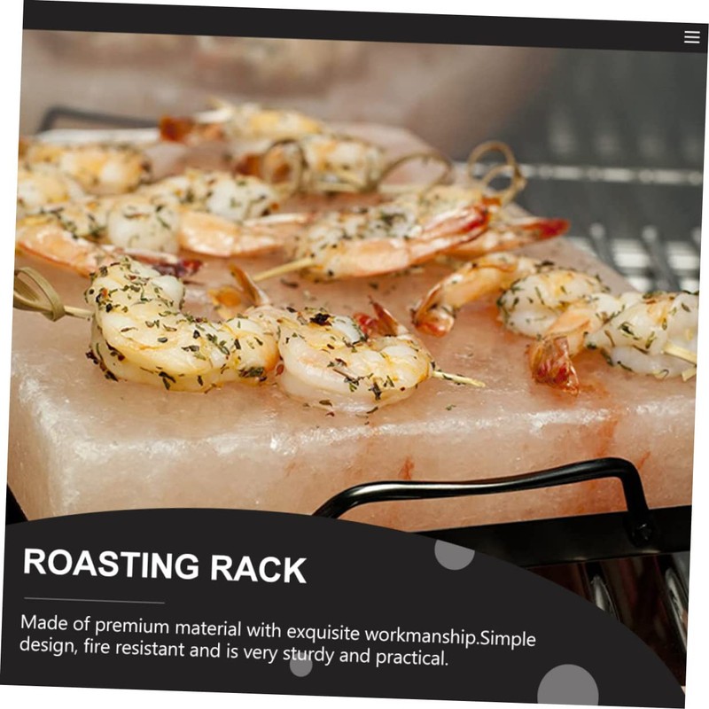 Mipcase 1pc Enamel Barbecue Salt Plate Rack Durable Grill Rack