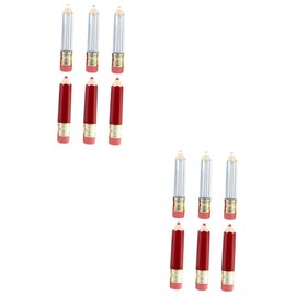 VICASKY 2sets 6pcs Pencil Shaped Lip Gloss Tubes Empty Refillable Containers for DIY Cosmetics Convenient and Portable for Women 6pcs*2