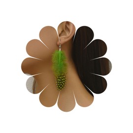 Xmsrn Vintage Natural Feather Earrings Feather Drop Earrings Feather Hook Earrings Exaggerated Feather Earrings Jewellery for Women and Girls, Zinc, No Gemstone