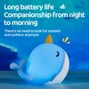 faralite Cute Whale Night Light, Soft Narwhal Silicone LED Night