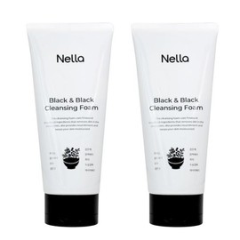 Nella 1+1 블랙앤블랙 클렌징폼 150g / 블랙헤드 딥클렌징 피지관리 1+1 Black&Black Cleansing Foam 150g / Deep Cleansing for Blackheads皮脂管理