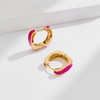Small Square Hoop Earrings for Women Trendy 14k Gold Plated