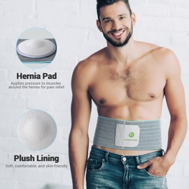 ZHENSTONE Umbilical Hernia Belt for men (premium compression pad). Umbilical hernia belt for women:Abdominal binder for men - Hernia support belt women (hernia belts)