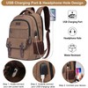 Mactso Canvas Travel Laptop Backpack for Men Women, Business Work