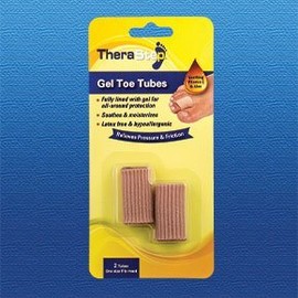 Therastep Gel Toe Tubes (Pair) | Fully Lined Gel | Vitamin E & Aloe Mineral Oil