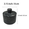 Marble Salt Cellars, Black Salt box With Cover, Salt Holder