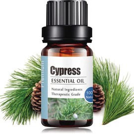 Aceites Esenciales Ciprés de Aromaterapia - Natural 100% de Aceite Esencial Natural Conjunto de Difusores y Humidificadores con Caja de Regalo Exquisita (UVa Natural, 10 ML) (Ciprés)