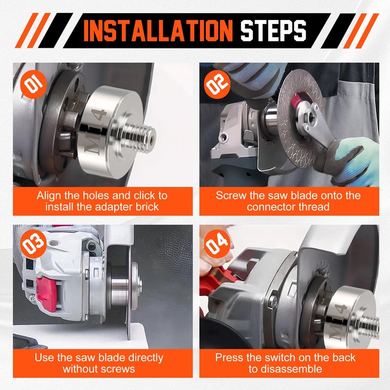 X Lock Adapter Stainless Steel 304 Professional Angle Grinder Accessories