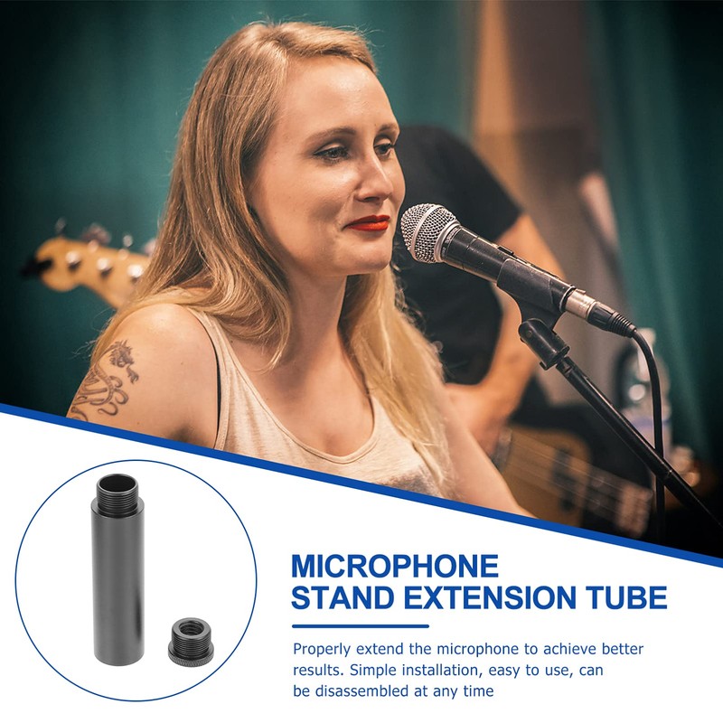HEALLILY 1 Set Microphone Stand Extension Tube 3/8 Female 5/8