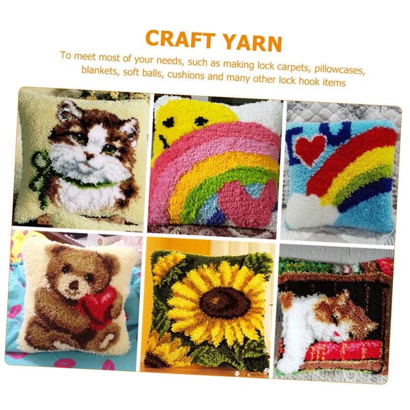 KONTONTY 30pcs Latch Hook Yarn Set for Crocheting Knitting Acrylic