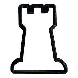 Rook Chess Piece Cookie Cutter with Easy Push Design (4 inch)
