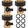 Unbranded 3 Pack 3/4" Brass Garden Hose Shut Off Valve1-Way