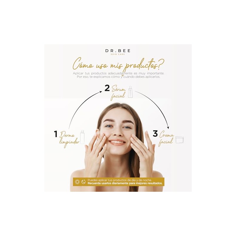 Kit Cuidado Facial Natural Pasos Skin Care Dermolimpiador Sérum Crema