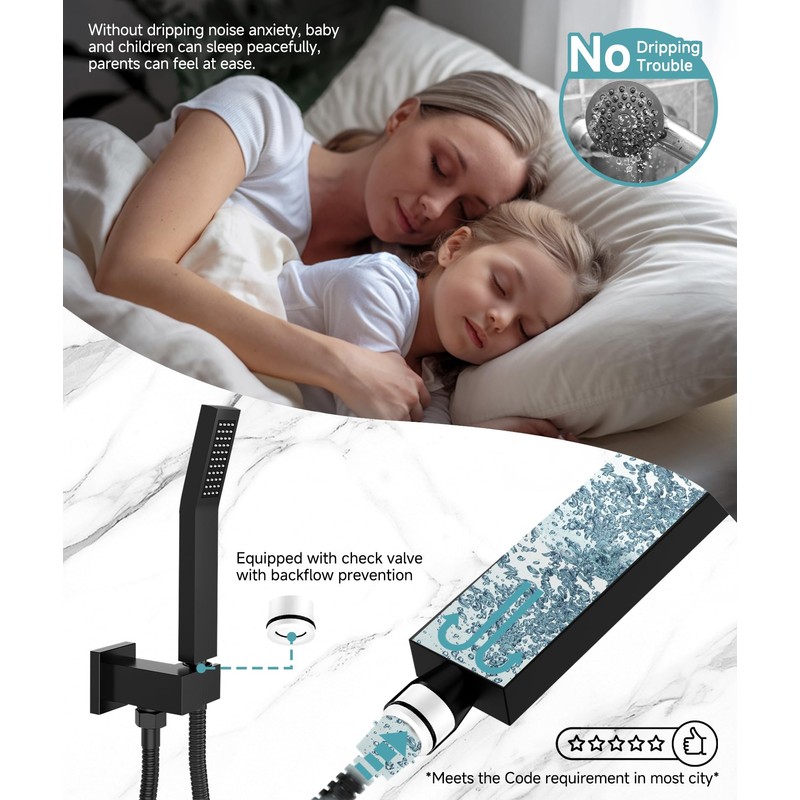 SR SUN RISE Shower System Bathroom 10 Inch Rainfall Shower