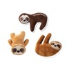 Fringe Studio Pet Toy, Small Dog Toy Set, Sloth Themed,
