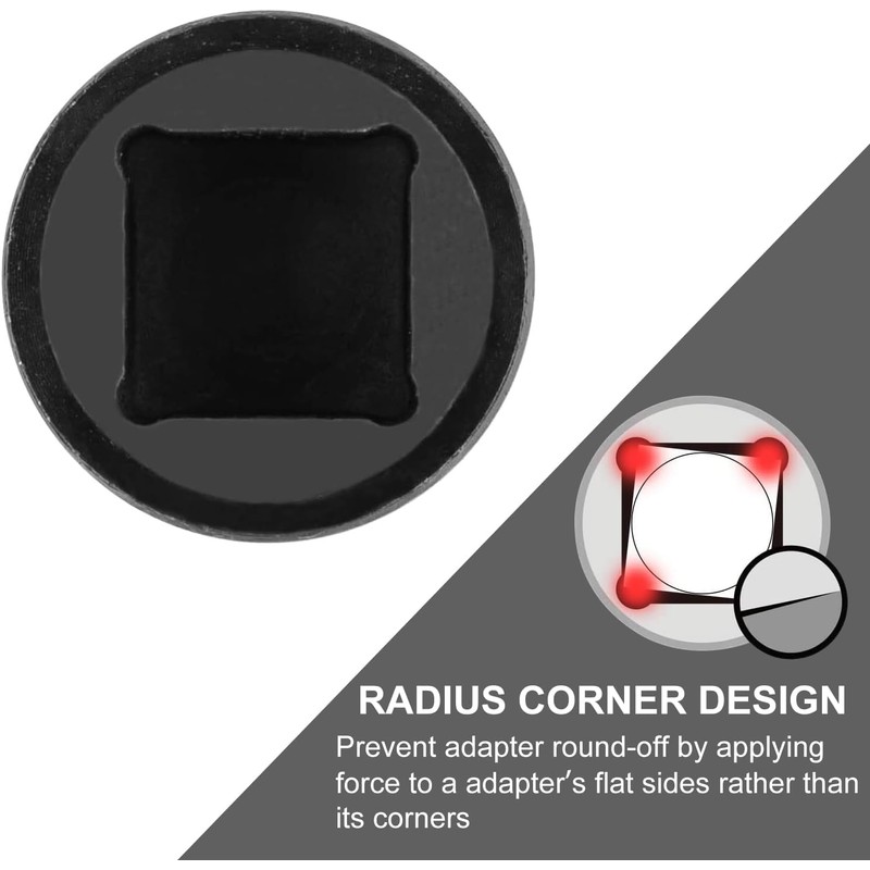 6 Piece Impact Socket Adapter and Reducer Set, 1/4" 3/8"