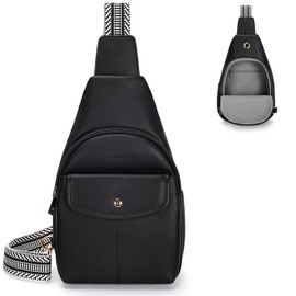 Missnine Anti-theft Sling Bag for Women PU Leather Crossbody Bag for Women Large Sling Backpack Travel Bag Purse