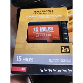 American Farmworks Am. Farm Works 15 Mile AC  Electric Fence Controller Low-Impedance New In Box