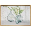 SIGNFORD Framed Canvas Wall Art Eucalyptus Leaves in Glass Vase