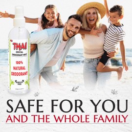 2-PACK Thai Deodorant Spray - Clinically Tested - Made in USA - Whole Body Natural Crystal Salt Deodorant Spray for Women Men & Teens, (8 Oz)