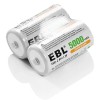 EBL C D Battery Ni-MH 1.2V Rechargeable Batteries 500Omah-1000Om -
