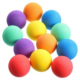 TOYANDONA 24pcs Sponge Balls, 1. 5 inch Soft Foam Balls Assorted Play Balls for Toddler Sensory Ball Toys (Mixed Color)