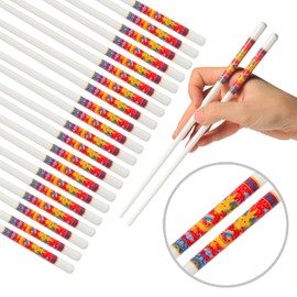 "Halten lenbenslang" Ceramic Chopsticks (10 Pairs) - Red Dragon Design