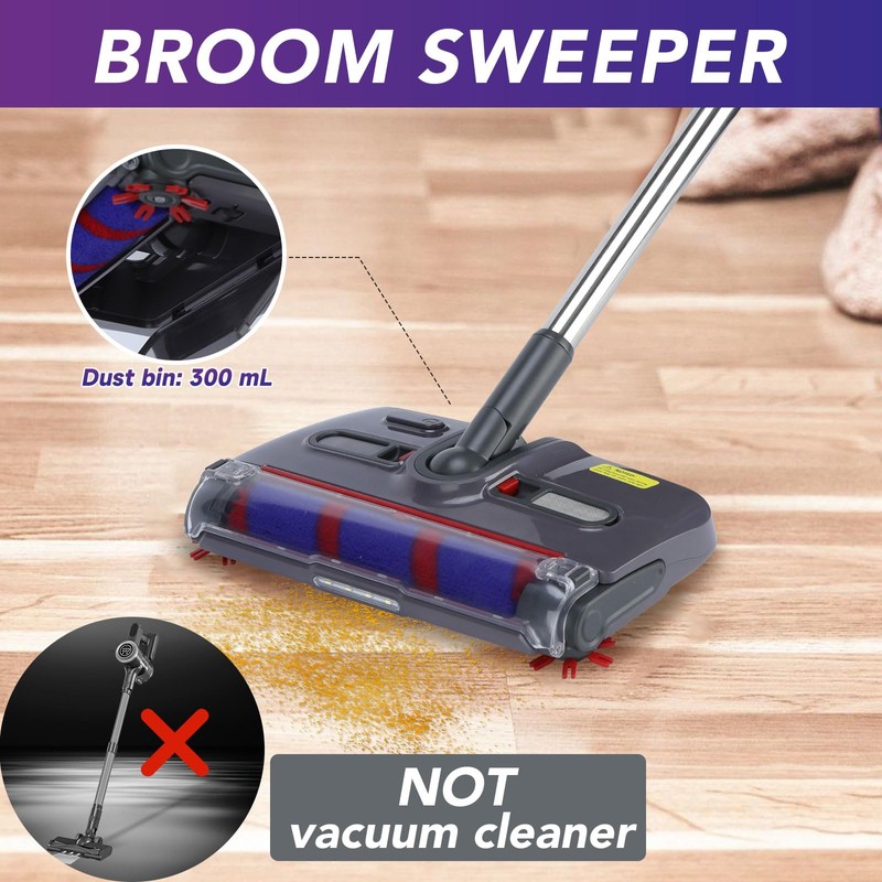 WarmWink Swivel Cordless Sweeper,Floor Cordless Sweeper, Cordless Electric Sweeper Rechargeable