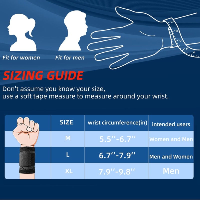 Wrist Strap Compression Wrist Strap Fitness Weightlifting Sprain Tendonitis Carpal