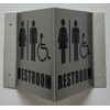 Corridor Restroom accessible sign-Restroom accessible Hallway sign (Aluminium,5x6 SILVER)-le couloir