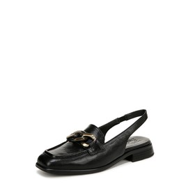 Naturalizer Womens Frances Slingback Chain Detail Loafer Black Leather 6.5 W