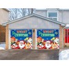 BlissfulTie Single Garage Door Christmas Decorations 7 x 8, Merry