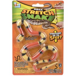 HAPPY DEALS ~ Stretch Fake Snake Toy 22 inches, Extends to 5 Feet