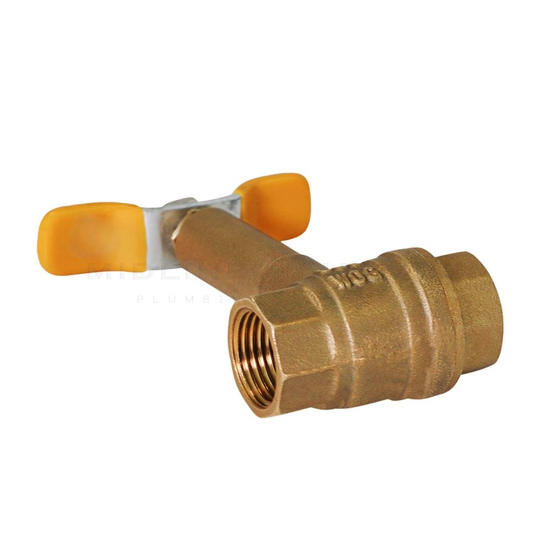 Midline Valve 75564 Premium Brass Ball Valve, Long Bonnet with