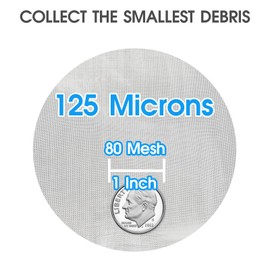 TidyMister 14'' Ultra Fine Mesh Pool Skimmer Net Rake for Sand Silt Pollen Debris - Super Extra Fine Nylon Cleaning Pool Net for Above Ground & In-ground Swimming Pools