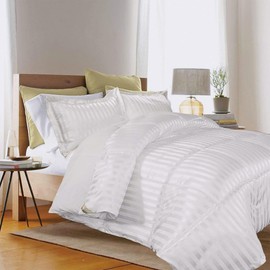 kathy ireland Home Essentials 3 Piece Reversible Down Alternative Comforter, Twin, White