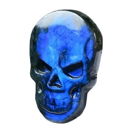 DUKIZA Labradorite Crysta Skull Skull Crystal Labradorite Palm Stone Crystal Skull Head
