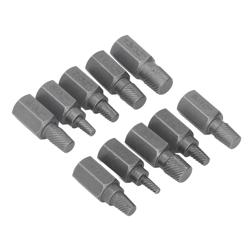 10Pcs Damaged Screw Extractor Hex Bolt Stud Remover Removal Tool