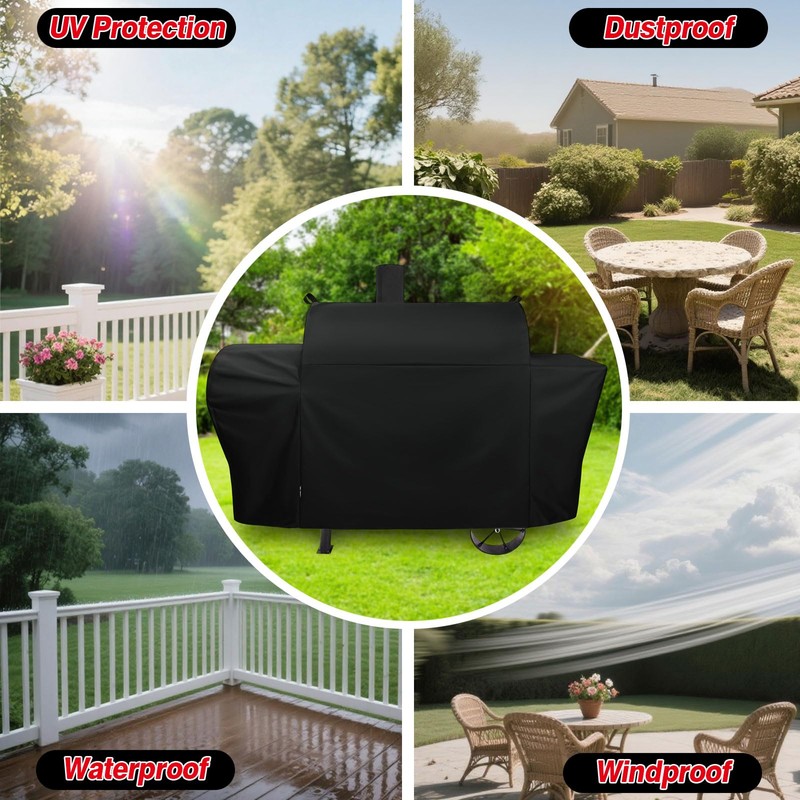 FEVERCOVER Grill Cover for Oklahoma Joe's Longhorn Combo Grill, Heavy