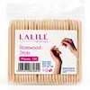 LALILL Wooden Sticks, Pack of 100, Cuticle Pusher, Wooden Orange