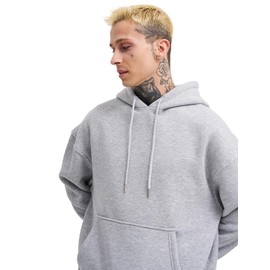 Zukela Light Gray Sweat Suits For Men 2 Piece Athletic Jogging Men's Tracksuit Fleece Line Long Sleeve Hoodies and SweatPants Track Suits Set Outfits L