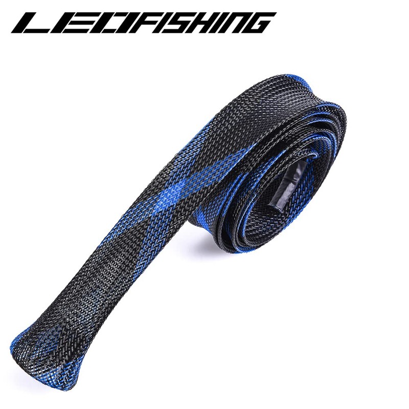 LEOFISHING Fishing Rod Sleeve Braided Mesh Rod Protector Fishing Rod