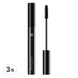 Missha 3D Mascara 7g, black, 3 pcs / 미샤 3D 마스카라 7g, 블랙, 3개