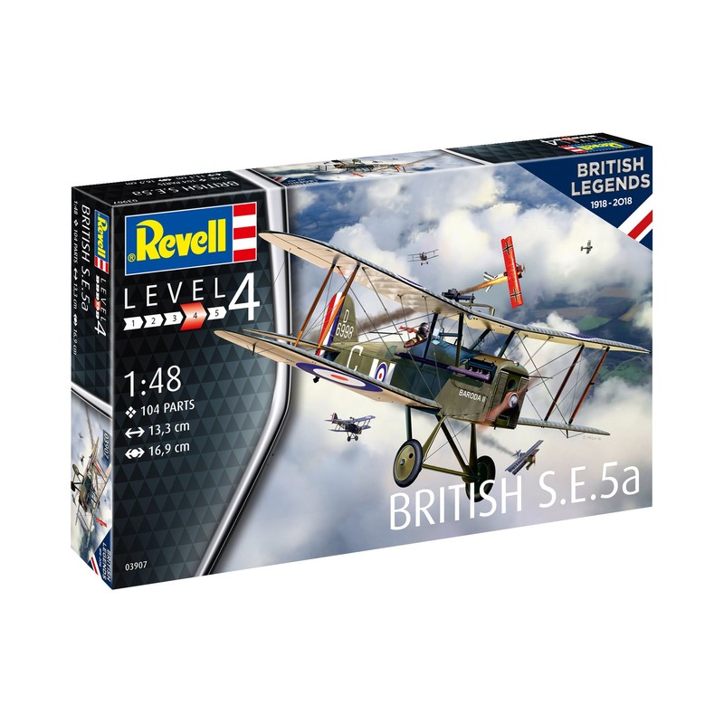Revell 03907 Legends: British S.E.5a, Multi Colour