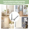 3PCS Spring Door Stop Chrome Door Stop Spring Rubber Spring